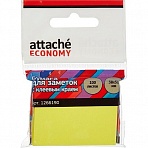 Стикеры Attache Economy 38×51 мм неоновый желтый (1 блок, 100 листов)