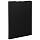 Папка-планшет STAFF, А4 (310×230 мм), с прижимом и крышкой, пластик, черная, 0.5 мм, 229221
