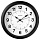 Часы настенные ход плавный, Troyka 23230233, круглые, 23×23×3.5 черная рамка