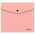 Папка-конверт на кнопке Berlingo «Instinct» А5+, 200мкм, фламинго