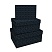превью Набор прямоугольных коробок 3в1, MESHU «Pattern on black», (19×12×7.5-15×10×5см)