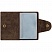 превью Визитница карманная OfficeSpace на кнопке, 10×7см, 18 карманов, натуральная кожа, темно-коричневый