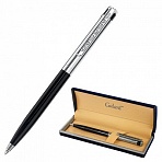 Ручка подарочная шариковая GALANT «ACTUS», корпус серебристый с черным, детали хром, узел 0.7 мм, синяя
