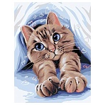 Картина по номерам на картоне ТРИ СОВЫ «Кошачье утро», 30×40, с акриловыми красками и кистями