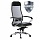 Кресло офисное МЕТТА «SAMURAI» SL-1, сверхпрочная ткань-сетка/кожа, черное
