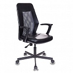 Кресло офисное Easy Chair 225 PTW черное/серое (искусственная кожа/сетка/метал)
