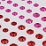 превью Стразы самоклеящиеся «Круглые», 6-15 мм, 80 шт., розовые/красные, на подложке, ОСТРОВ СОКРОВИЩ