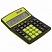 превью Калькулятор настольный BRAUBERG EXTRA COLOR-12-BKLG (206×155 мм), 12 разрядов, двойное питание, ЧЕРНО-САЛАТОВЫЙ