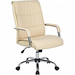 Кресло для руководителя Easy Chair 509 TPU бежевое (экокожа, металл)
