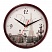 превью Часы настенные TROYKA 91931927, круг, с рисунком «Paris», коричневая рамка, 23×23×4 см