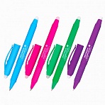 Ручка стираемая гелевая с грипом BRAUBERG «SOFT&SILK FRUITY», СИНЯЯ, корпус ассорти, узел 0.7 мм, 143254