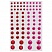 превью Стразы самоклеящиеся «Круглые», 6-15 мм, 80 шт., розовые/красные, на подложке, ОСТРОВ СОКРОВИЩ