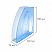 превью Вертикальный накопитель Attache пластиковый прозрачный голубой ширина 70 мм