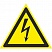 превью W08 Опасность поражения электрическим током (плёнка ПВХ, 100х100), упаковка 10шт