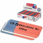 Ластик BRAUBERG «Ultra», 42×14×8 мм, красно-синий, натуральный каучук, 228708
