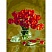 превью Картина по номерам на холсте ТРИ СОВЫ «Красные тюльпаны», 30×40, с акриловыми красками и кистями
