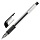 Ручка гелевая STAFF, ЧЕРНАЯ, корпус прозрачный, хромированные детали, узел 0.5 мм, линия письма 0.35 мм