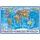 Настенная карта Мир. Полушария физическая Globen,1:37млн,1010×690мм, КН090