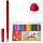 Фломастеры KOH-I-NOOR, 24 цвета, смываемые, трехгранные, пластиковая упаковка, европодвес