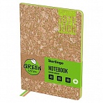 Записная книжка А5 80л., кожзам, Berlingo «Green Series», зеленый срез, светло-коричневый