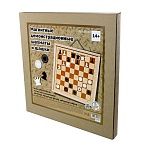 Игра Шахматы и шашки магн. демонстрац. доска 37×37х2.5см, фигуры в наб 04361