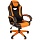 Кресло игровое Helmi HL-S16, экокожа, черная/оранжевая, механизм качания