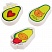 превью Набор ластиков MESHU «Avocado» 3шт., фигурный, термопластичная резина, 40×30×13мм