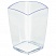 превью Подставка-стакан СТАММ «Тропик», пластиковая, квадратная, прозрачная