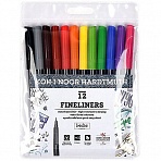 Набор линеров Koh-I-Noor Fineliners 12 цветов (толщина линии 0.3 мм)