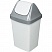 превью Ведро-контейнер 50 л, с крышкой (качающейся), для мусора, «Свинг», 74×40×35 см, серое, IDEA