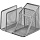 Подставка для канцелярских принадлежностей Attache Башня (4 секции, металлическая сетка, 160х110х80 мм, черная)