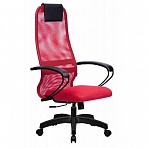 Кресло для руководителя Metta SU-B-8 красное (сетка/ткань, пластик)