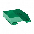 Лоток для бумаг горизонтальный СТАММ «Фаворит», тонированный зеленый