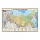 Карта настенная «Россия. Политико-административная», М-1:4 млн, размер 197×130 см, ламинированная, на рейках, тубус