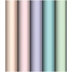 Упаковочная бумага глянц. 70×100см, MESHU «Пастельные тона», 80г/м2, ассорти 5 дизайнов