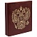 превью Альбом для монет OfficeSpace «Символика России» формат Optima, 230×270 на кольцах, бордовый, 10л., иск. кожа
