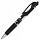 Ручка гелевая BRAUBERG автоматическая «Black Jack», корпус трехгранный, резиновый держатель, черная