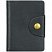 превью Визитница карманная OfficeSpace на кнопке, 10×7см, 18 карманов, натуральная кожа, черный