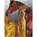 Алмазная мозаика ТРИ СОВЫ «Леди в желтом платье», 40×50см, холст на деревянном подрамнике, картонная коробка с пластиковой ручкой