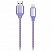 превью Кабель Smartbuy iK-512NS, USB(AM) - Lightning(M), для Apple, в оплетке, 2A output, 1м, фиолетовый