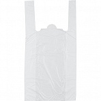 Пакет-майка Знак Качества ПНД белый 15 мкм (28+13×57 см, 100 штук в упаковке)