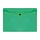 Папка-конверт на кнопке СТАММ, А5 (190×240мм), 150мкм, прозрачная, зеленая