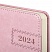 превью Ежедневник датированный 2024 А5 138×213 мм, BRAUBERG «Imperial», под кожу, розовый