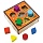 Развивающая игрушка ТРИ СОВЫ Пирамидка «Радуга-дуга», дерево, 7 деталей, классические цвета