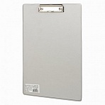 Доска-планшет BRAUBERG "Comfort" с верхним прижимом, А4, 23х35 см, картон/ПВХ, Россия, серая
