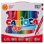 Фломастеры Carioca «Joy», 60шт., 30цв., смываемые, картон, пластиковая ручка