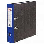 Папка-регистратор BRAUBERG, мраморное покрытие, А4 +, содержание, 70 мм, синий корешок
