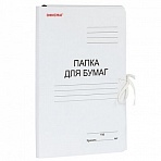 Папка для бумаг с завязками картонная мелованная ОФИСМАГ, гарантированная плотность 320 г/м2, до 200 листов