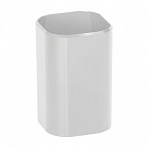 Подставка-стакан СТАММ «Фаворит», пластиковая, квадратная, белая