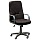 Кресло офисное «Атлант», кожа, монолитный каркас, черное К-01